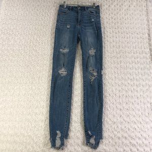 American Eagle Outfitters Super Stretch X Highest Rise Jegging Size 0 Long